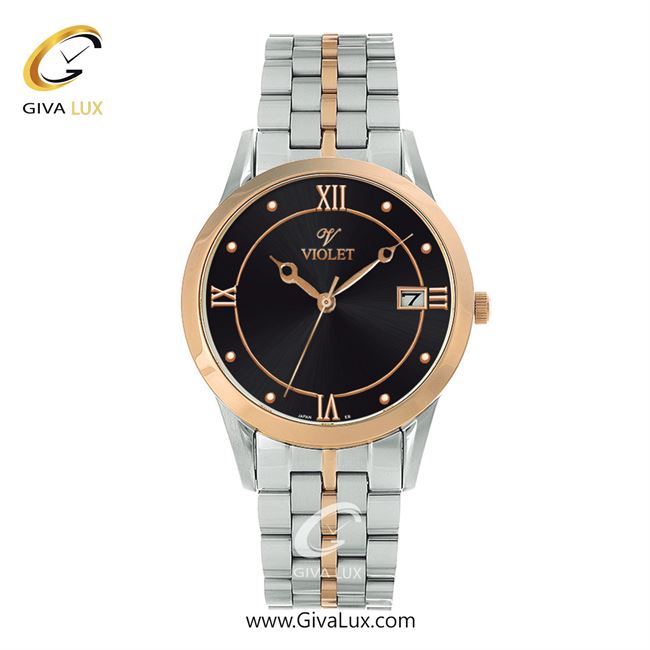 ساعت مچی اورجینال مردانه ویولت VIOLET نقره ای-رزگلد | رزگلد-نقره ای| مشکی| کد رفرنس 0578/2